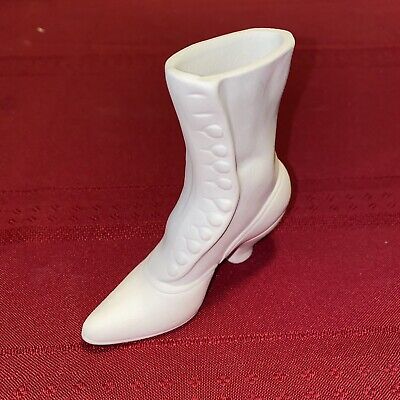Vintage 1970s Mold Ceramic Bisque Victorian Boot Unfinished Ready To Paint DIY • 39.06€