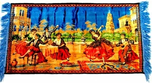 "FLAMENCO DANCERS / MATADORS"  ~ (22" X 40") ~  *** TAPESTRY / WALL HANGING *** - Picture 1 of 18
