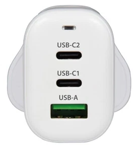 Mercury 65W PPS Ladegerät GaN USB A & 2xC Typ Ports UK/US/EU Charger - Bild 1 von 6