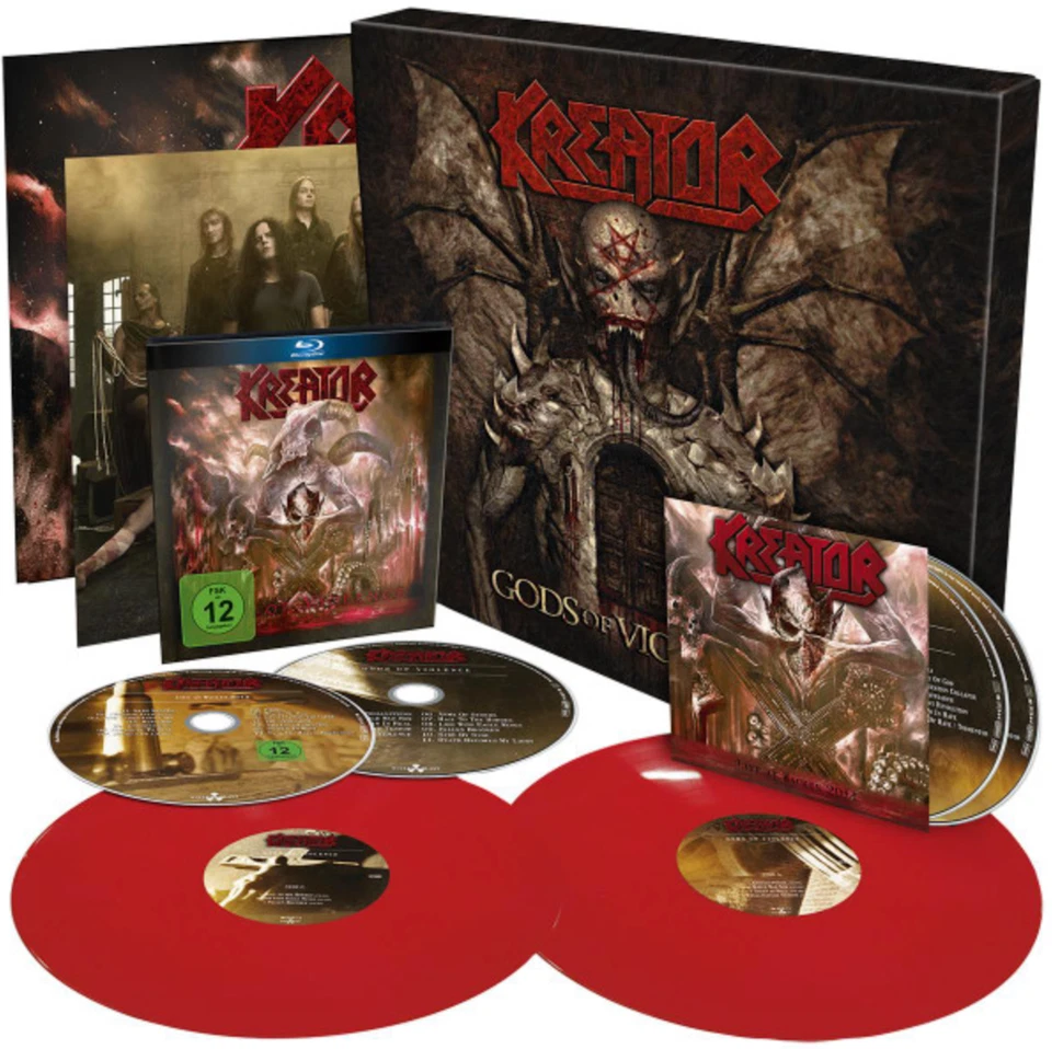 KREATOR - Gods of Violence BOX SET 2 Red Vinyl DVD Blu-Ray CD Poster etc Neu OVP - Bild 1 von 1
