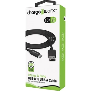 iPhone 15 USB-C to USB-A Cable - Black 10ft Fast Charging - Picture 1 of 2
