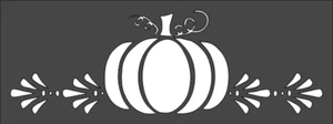 1- 3x8 inch Custom Cut Stencil, (TG-25) Thanksgiving Pumpkin Border - Picture 1 of 1