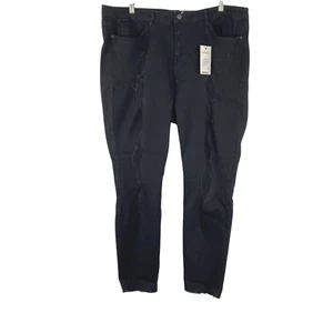 Judy Blue High Waist Skinny Jeans Distressed Black NWT Women's Size 2XL - Picture 1 of 10
