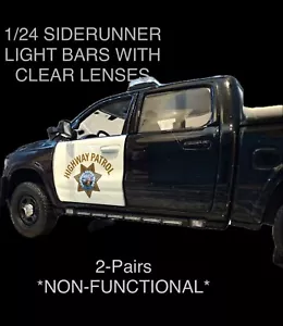 1/24 Police Siderunner Lightbar OBIETTIVI TRASPARENTI confezione da 2 pezzi - Foto 1 di 5
