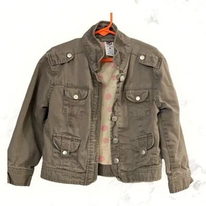 Kids Military Green Utility Jacket | Girls Size 4 - Picture 1 of 6