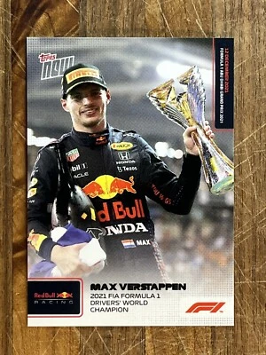 2021 Topps Now F1  #080 Max Verstappen 1st Driver World Championship | Red Bull - Image 1 of 2