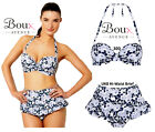 Boux Avenue 'Monaco Rose' Retro 50'S Style Floral Halter Bikini: 30D & 8 Brief
