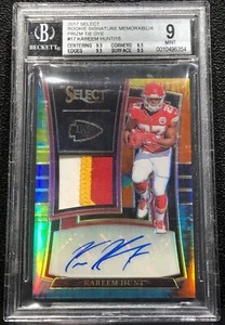 Select Kareem Hunt #17 2017, automático, novato, camiseta, tie dye serie #15/15, BGS 9 - Imagen 1 de 3