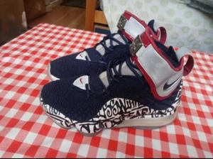 Nike LeBron 17 LeBron 4 Cold Blue Graffiti 2020 Men Size 4 - Picture 1 of 11
