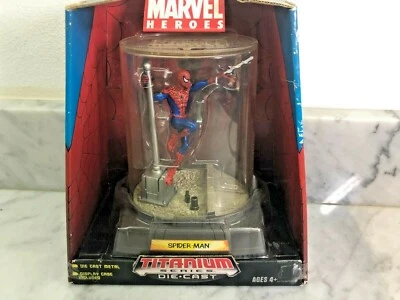 2006 Marvel Heroes SPIDER-MAN 钛压铸微型机器 - 全新带盒 — 第 1/4 张图片