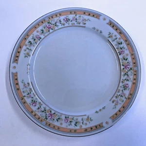 Plato de pan Kentfield and Sawyer decorado a mano flores acento plateado - Imagen 1 de 3