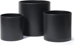 8 Inch 10 Inch 12 Inch, Set of 3 Plastic Planter Pots for Plants with Drainage H - Picture 1 of 12