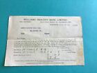 Williams Deacon Bank Ltd Manchester 1927  Dividend   R34709