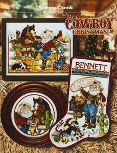 Cowboy Christmas BK547 by Stoney Creek cross stitch pattern - Picture 1 of 1