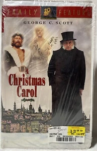 A Christmas Carol VHS 1995 George C Scott Clam Shell Case *SEALED* See Photos - Picture 1 of 9