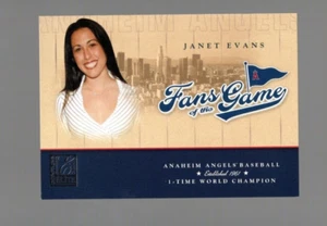 2004 DONRUSS ELITE JANET EVANS #204FG-4 FANS OF THE GAME '88 & '92 OLYMPIC GOLD - Picture 1 of 2