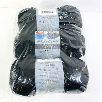 All Things You fio preto 3 novelos 4,5 oz 90 jardas 50% lã 50% acrílico ~ Darice - Imagem 1 de 4