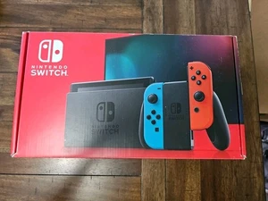 Nintendo Switch with Neon Blue and Neon Red Joy-Con (HAC-001-01) - Picture 1 of 7