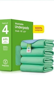 Packung mit 4 waschbaren Unterlagen - 18" x 24" - klein neu offener Karton - Bild 1 von 6