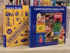 Unmitigated England: vtg. Ephemera Ad's Signs Ashley, Peter HC 2 Book Lot - Bild 1 von 20