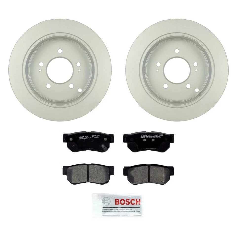 For Hyundai Santa Fe 01-06 Bosch QuietCast Premium Rear Brake Kit w Ceramic Pads Foto 1 de 4