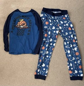Old Navy Sports Pajama Set Blue ~ Youth Large (10-12) ~ Long Sleeve ~ EUC - Picture 1 of 6