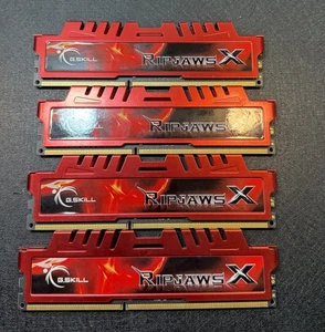 16GB (4x4GB) G.SKILL RIP JAWS V F3-14900L9Q DDR3-1866 4Gx4 Desktop Memory - Picture 1 of 4