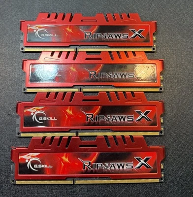 16GB (4x4GB) G.SKILL RIP JAWS  V F3-14900L9Q  DDR3-1866 4Gx4 Desktop Memory - Image 1 of 4