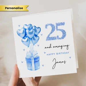 25th Birthday Card For Son Brother Dad Uncle Friend Boyfriend Husband Him Male - Picture 1 of 2