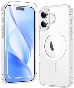 for iPhone 16 Case: Clear Magnetic Military Grade Drop Protection Anti Yellow... - Picture 1 of 7