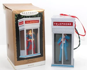 Hallmark Keepsake Magic 1995 Superman cabina telefónica adorno movimiento ligero - Imagen 1 de 5