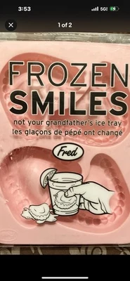 Fred FROZEN SMILES Dentures Ice Cube Tray Gag Gift New - Image 1 of 2