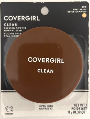 Covergirl Clean Pressed Powder #125 BUFF BEIGE Original TALC - Image 1 of 3