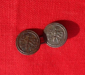 Une Paire de Boutons de Cape ou de Manchette en Bronze - Papillons ! - Picture 1 of 2