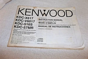 KENWOOD CD-RECEIVER INSTRUCTION MANUAL KDC-X617 V6017 516S 57MR Car stereo - Picture 1 of 1
