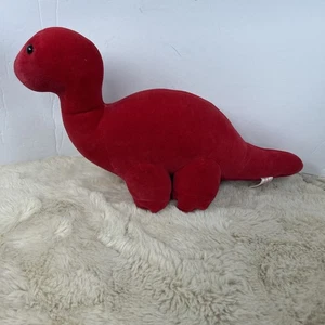 Peluche rojo dinosaurio Brontosaurus de colección Manhattan Toy Company 17"" 1984 - Imagen 1 de 9
