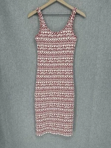 Billabong Juniors Womens Small Dress Bodycon Pencil Tank Knit Stretch Aztec Boho - Picture 1 of 7