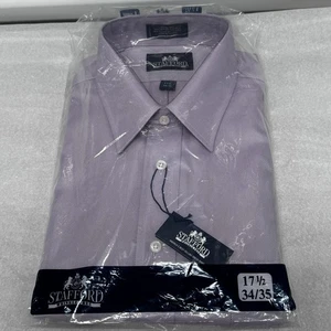 Camicia elegante Stafford Wrinkle Free Royal Twill 17,5” 34/35 lilla manica lunga - Foto 1 di 5