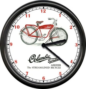 Reloj de pared con letrero de servicio de distribuidor de bicicletas Columbia década de 1950 - Imagen 1 de 1