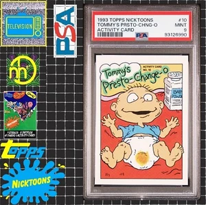 1993 Topps Nicktoons - Activity #10 Rugrats Tommy's Presto-Change-O - PSA 9 MINT - Picture 1 of 4
