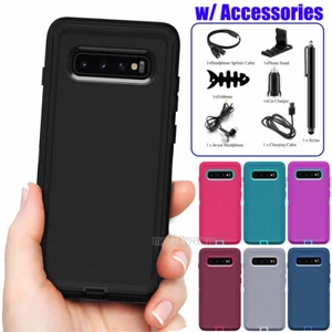 Case For Samsung Galaxy S10 Plus S10e Rubber Hard & Soft Phone Cover Accessories - Picture 1 of 91