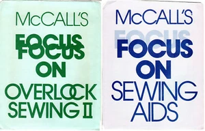 Lot of 2 McCall's 'Focus On' Leaflets: Sewing Aids & Overlock Sewing II - Picture 1 of 8