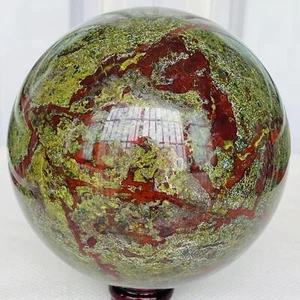 Natural dragon blood stone quartz sphere crystal ball reiki healing 3860G - Picture 1 of 12