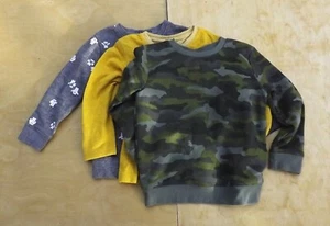 Jungen Größe 5t Kleinkind Sweatshirt & Henley Set, Katze & Jack, goldgelb Tarnmuster grau - Bild 1 von 8