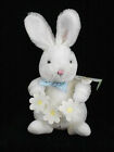 Easter Gift Idea Hallmark Plush White Bunny Blue Ck Bowtie Daisy Chain Petals