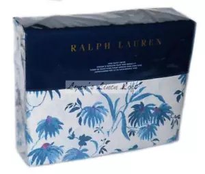 RALPH LAUREN Adelaide Floral Blue KING DUVET $430 NEW COTTON SATEEN - Picture 1 of 7