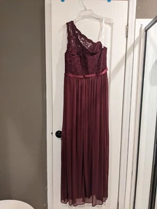 Davids Brautjungfer Spitzenkleid Weinfarbe 31016726 Abschlussball Hochzeit - Bild 1 von 12