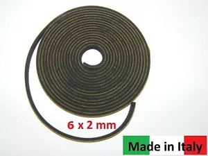 Guarnizione soffietto fisarmonica, 6 x 2 mm black strisce guarnizioni soffietto, fisarmonica soffietto - Foto 1 di 1