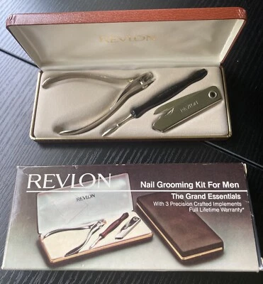 Kit de novio de uñas Revlon Grand Essentials para hombre 6700-44 nuevo en caja EE. UU. NOS Foto 1 de 4