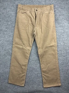Vintage Levi's Corduroy Pants Men's W36 x L34 (34x28) Tan 80s Straight Leg - Picture 1 of 10